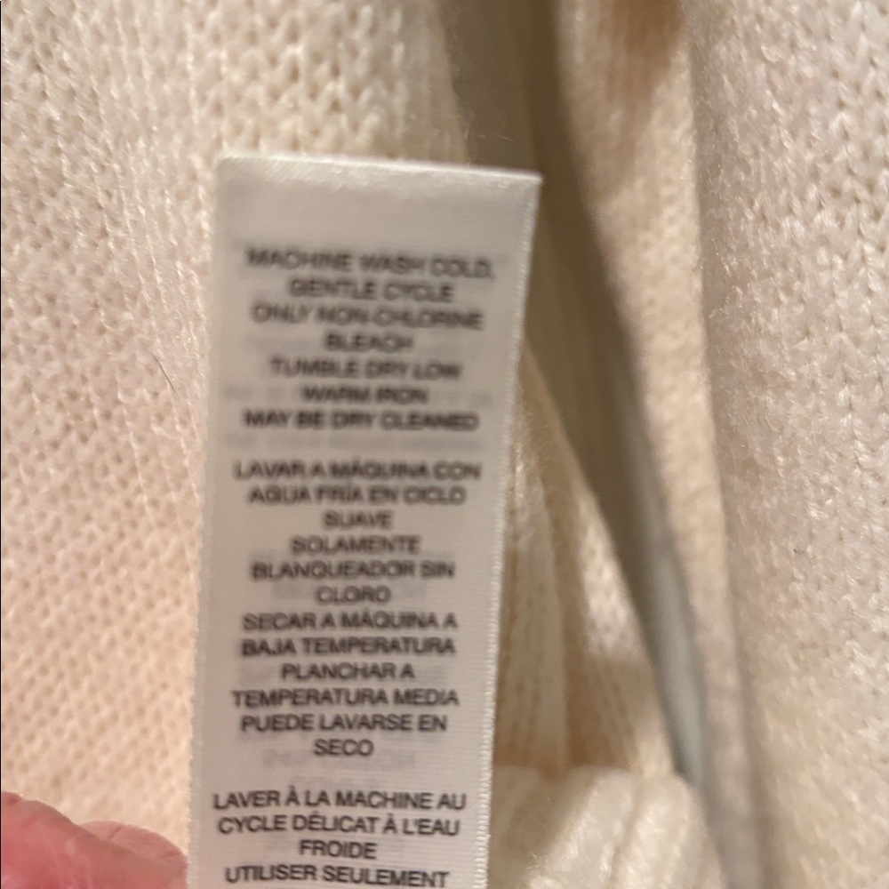 Chico's Ivory and Lavender Fair Isle Knit Sweater Size 1 (Small) - Picture 6 of 6